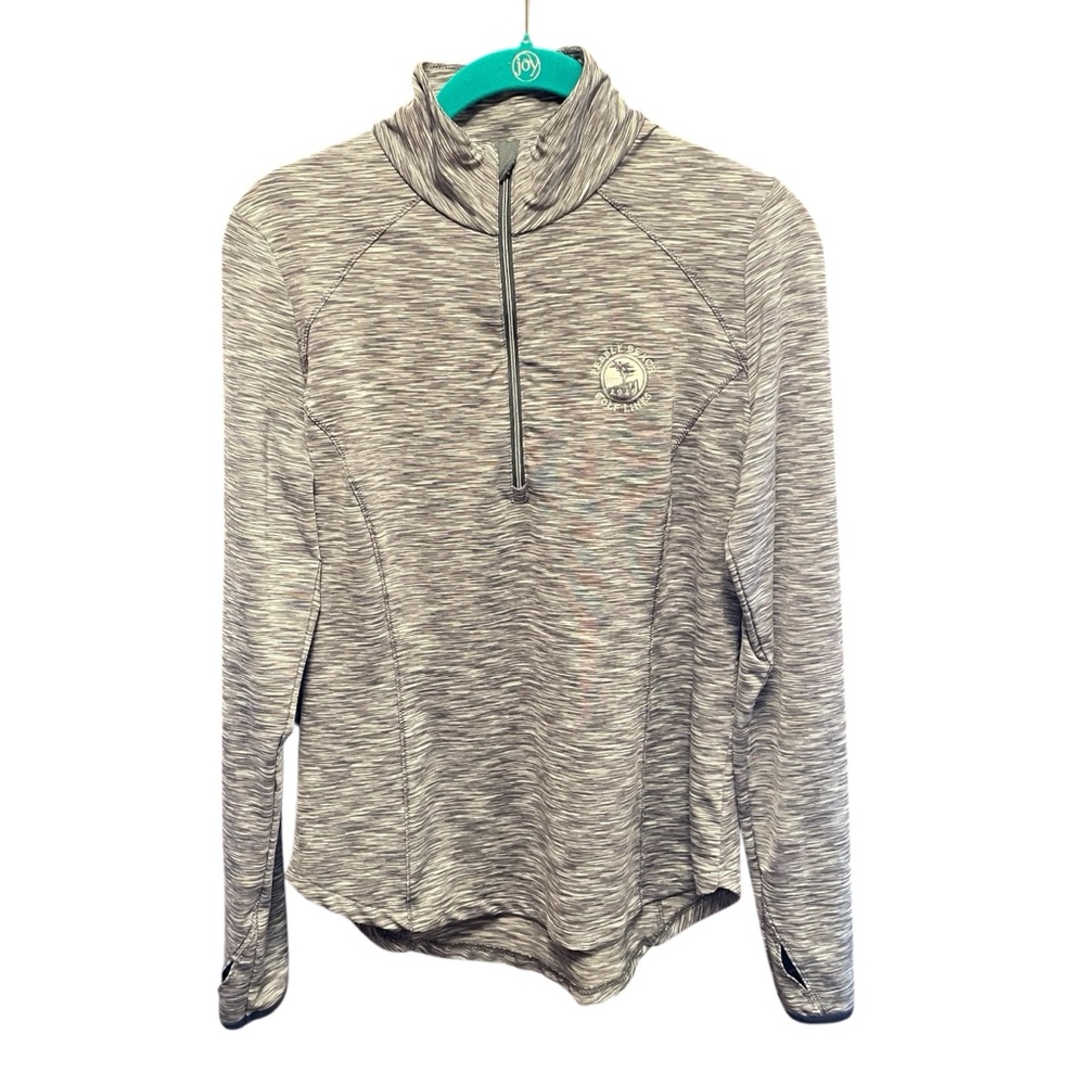 Pebble Beach Shae 1/4 Zip Pullover By Zero Restrictions Women’s S Gray UPF 50+